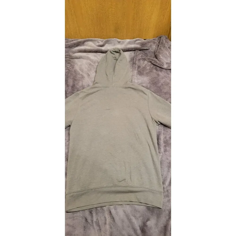 The North Face Gray Sweatshirt with Green Logo Men's M Pullover Outdoor Casual